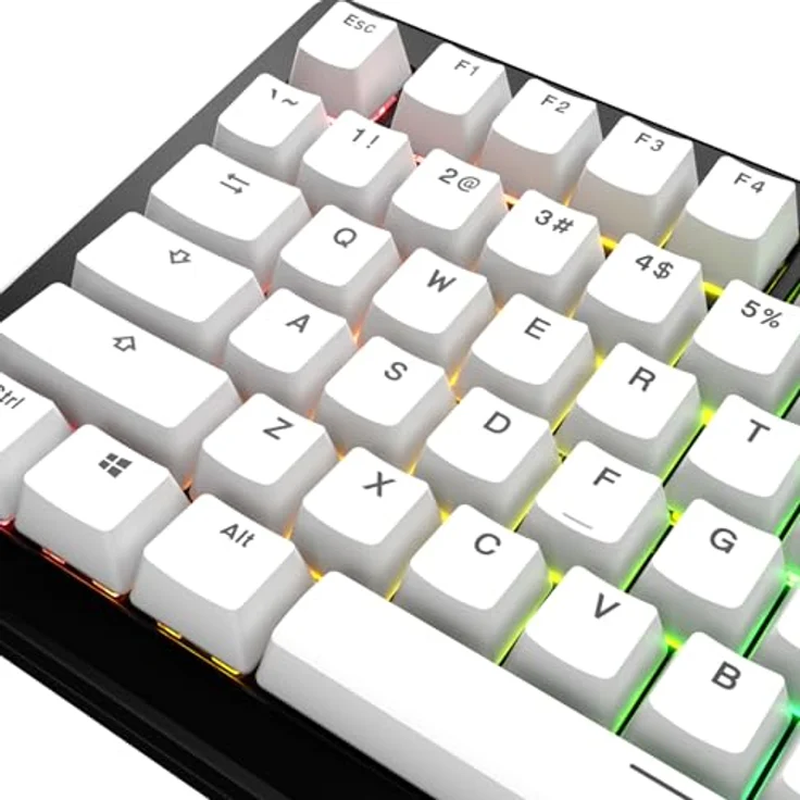 Glorious GPBT Basics Keycaps, ANSI Layout (US), PBT, Doubleshot - Classic White – Bild 5