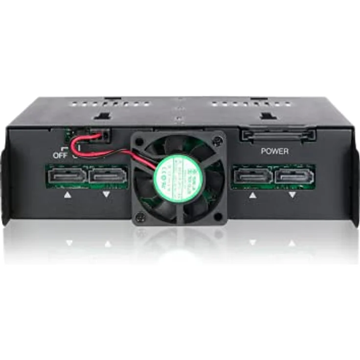 ICY DOCK flexiDOCK MB014SP-B R1, Trägerloses Internes Hot Swap Dock für 4X 2,5 Zoll SATA/SAS SSD/HDD in 1x 5,25 Zoll Schacht mit Auswurftasten, blauer LED – Bild 4