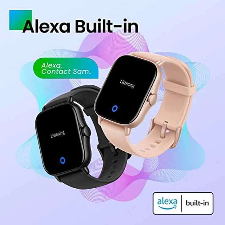 Amazfit [Version 2022] GTS 2 Smartwatch mit AMOLED Always-on Display, Bluetooth-Anrufe, 3 GB Musikspeicher, Sportuhr mit 90 Sportmodi, Herzfrequenz- und SpO2-Überwachung, Alexa, GPS, Schwarz – Bild 4