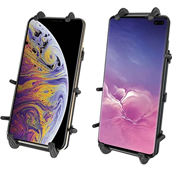 RAM Mounts Quick-Grip, Smartphone Halterung mit federbelastetem Halt und verstellbaren Seitenhalterungen, Schwarz – Bild 4