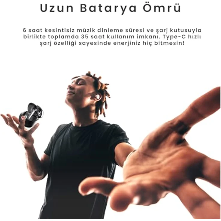 HiFuture Sonic Air TWS EarBuds, In-Ear Kopfhörer mit 35 Stunden Akkulaufzeit, 10-mm-Treibern, IPX5 Wasserdichtigkeit, kabellos, weiss – Bild 6