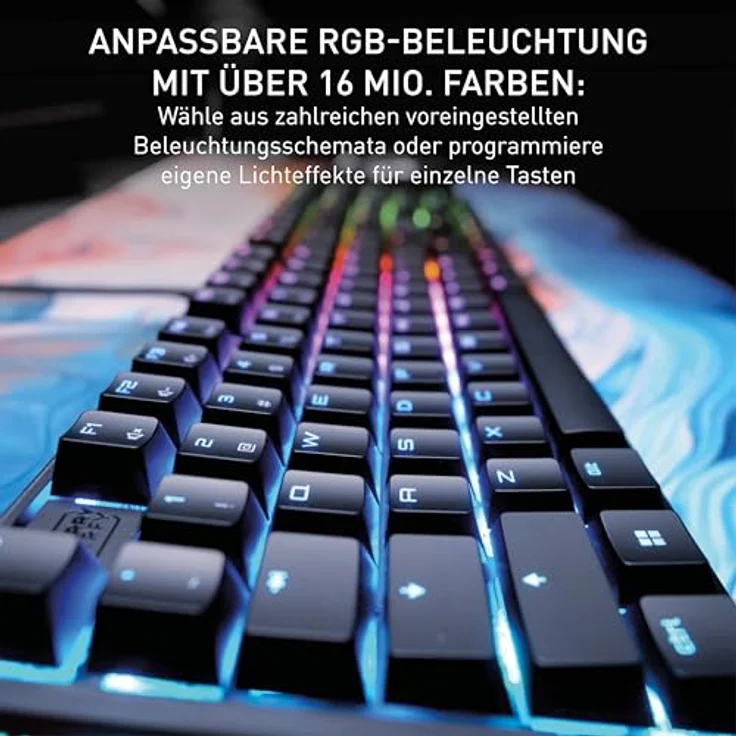 Cherry Xtrfy MX 3.1 RGB BLACK / DE Gaming-Tastatur mit Aluminiumgehäuse und abriebfesten ABSTastenknöpfen – Bild 6