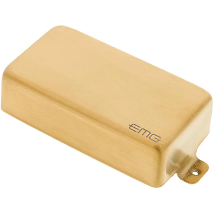 EMG EMG 85 Brushed Gold, Aktiver Humbucker Tonabnehmer für E-Gitarre in Halsposition, Medium Output, lötfreies Installationssystem, Alnico 5 Magnet – Bild 1