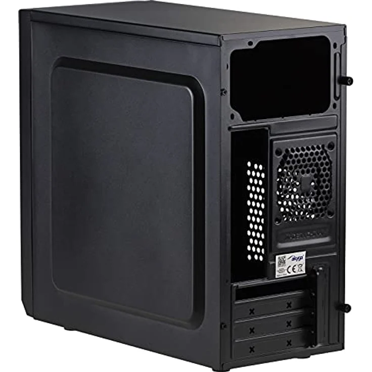 Akyga AK17BK Micro Tower PC Gehäuse, kompatibel mit Micro ATX/Mini ITX, 2x USB 3.0, schwarz – Bild 2