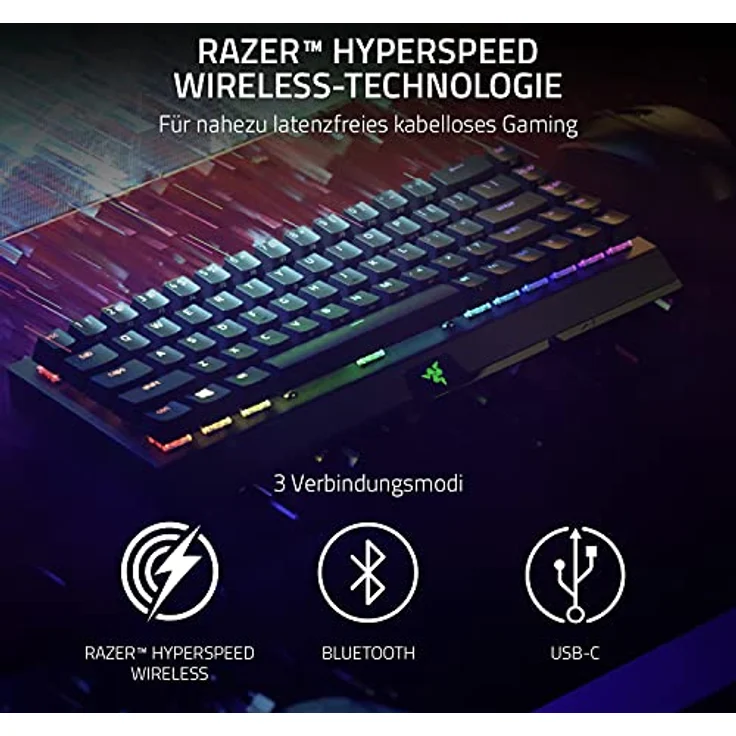RAZER BlackWidow V3 Mini Yellow Switch US-Layout QWERTY – Bild 3