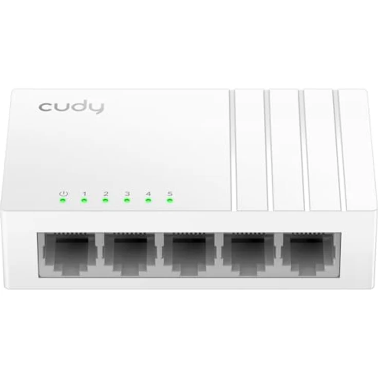 Cudy GS105U, 5 Port Gigabit Ethernet Switch mit USB-C Power Jack, Plug & Play, fanlos, unmanaged, Kunststoffgehäuse – Bild 1