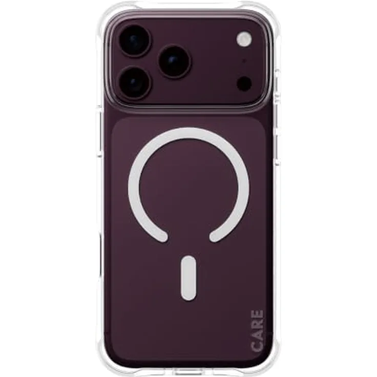 CARE by PanzerGlass Samba Case Transparent mit White MagSafe für Apple iPhone 18 Pro Max | 17 Pro Max, Stoßfest und Kratzfest