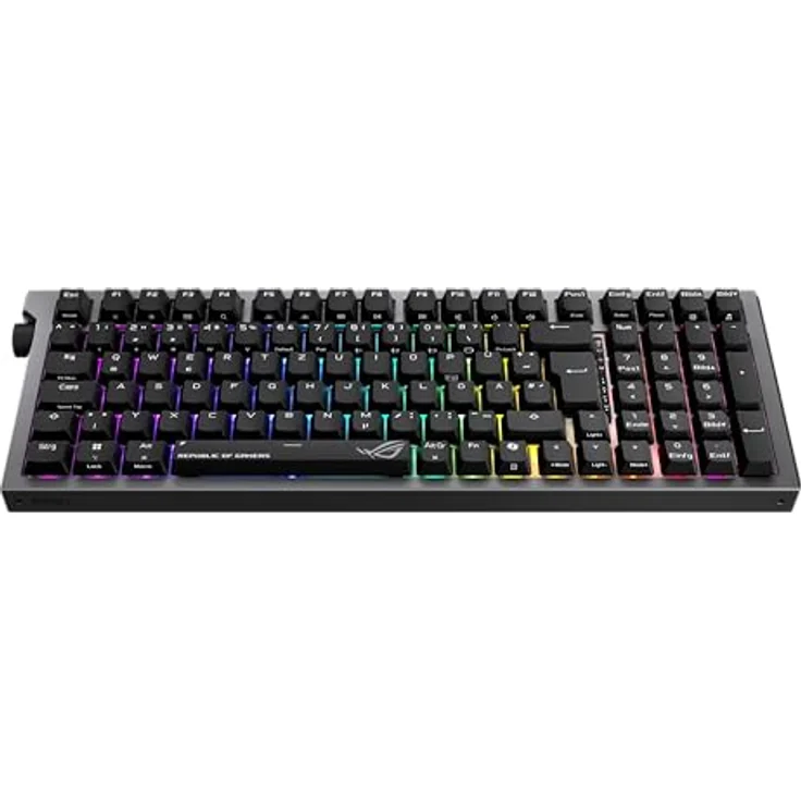 ASUS ROG Strix Morph 96 Wireless, Mechanische Tastatur mit RGB-LED, QWERTZ, Tri-Mode Verbindung, Schwarz – Bild 4