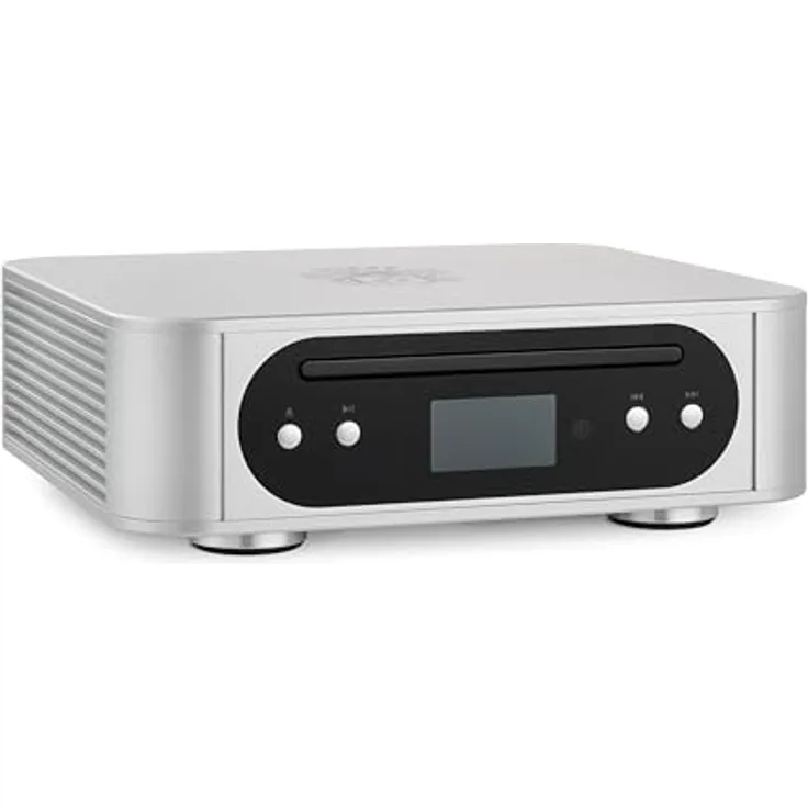 Block Elements Blu-ray Player - Full HD 1080p, Blu-ray/DVD/CD, Dolby TrueHD & DTS-HD, USB & HD-Ausgang, Vollaluminium Gehäuse, Diamantsilber