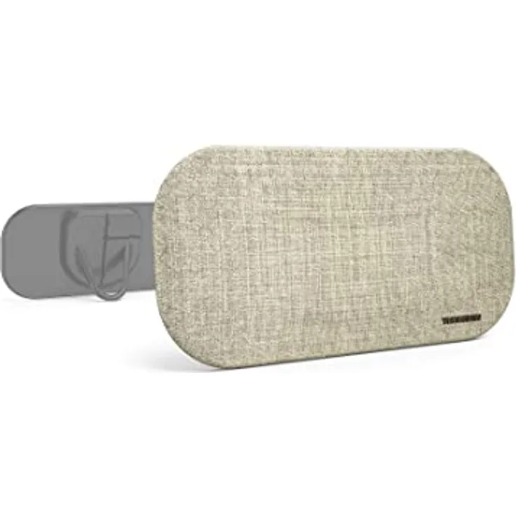Thomson UHD DVBT/DVBT2 Antenne (aktive Zimmerantenne, DVB T Antenne, DVB T2 Antenne mit Verstärker, für innen, Zimmerantenne für Fernseher, DVB-T, DVB-T2, Filter für 3G/LTE/4G/GSM) grau/beige