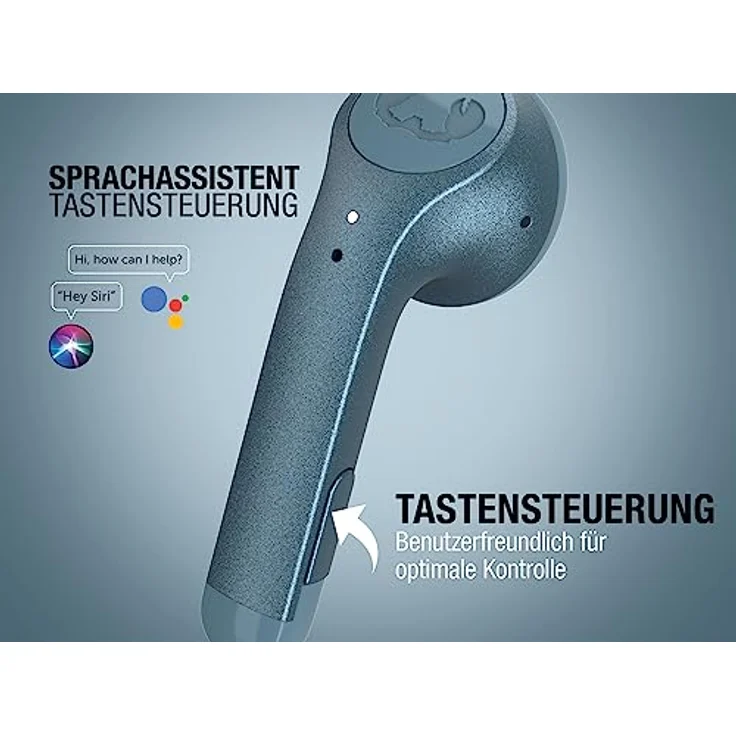 Fresh 'n Rebel Twins 3+, kabellose In-Ear-Bluetooth-Kopfhörer, kristallklare Musik und Telefonate, In-Ear-Erkennung, Mulitpoint-Bluetooth, 27 Stunden Spielzeit, spritzwasserfest (Dive Blue) – Bild 3