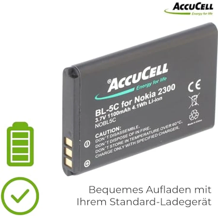 Akku passend für Primo by Doro Li-ion Battery 3.7VDC-1100mAh-4,1Wh RCB01P02 – Bild 5