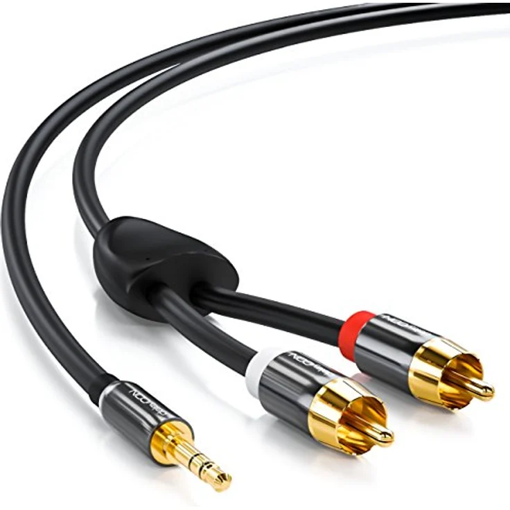DELEYCON MK-MK157 - Audio Kabel, 3,5 mm Klinkenstecker auf 2x Cinch Stecker, 5 m (MK-MK157) – Bild 3