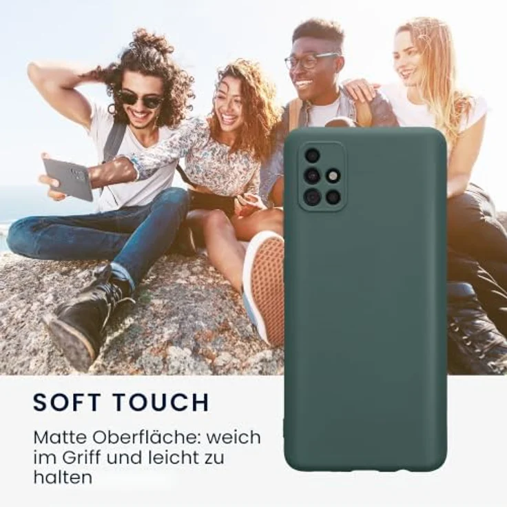 kwmobile Handyhülle für Samsung Galaxy A51 - weiches TPU Silikon Case in Blaugrün mit rutschfester Beschaffenheit und präzisen Ausschnitten für Kameralinsen – Bild 4