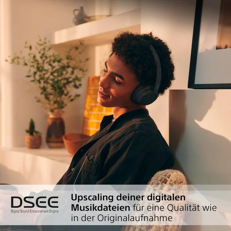 Sony WH-CH720N Over-Ear-Kopfhörer, Bluetooth, Mikrofon, Noise Cancelling, schwarz – Bild 7