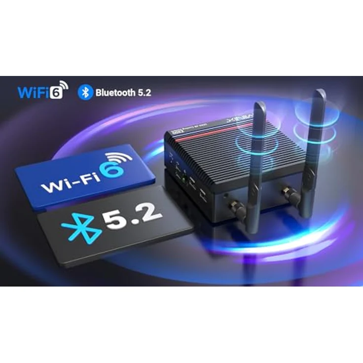Minix NEO Z300-0DB Mini-PC, Intel Alder Lake-N N300, 512GB SSD, Dual 4K Support, passives Kühlsystem, Wi-Fi 6, Schwarz – Bild 5