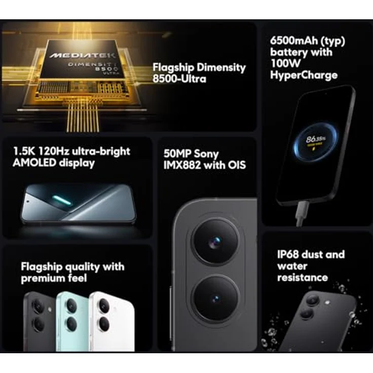XIAOMI Poco X8 Pro, Smartphone mit 8 GB RAM, 256 GB Speicher, schwarz (ohne Netzteil) – Bild 2