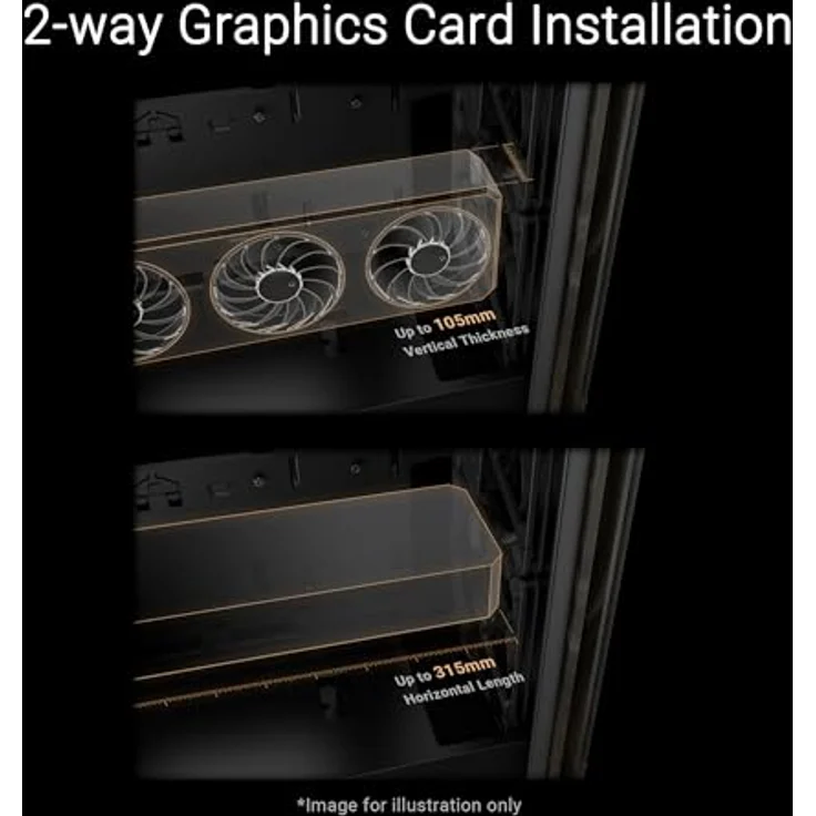 ASUS ProArt PA401 Wood Edition, ATX-PC-Gehäuse mit gehärtetem Glas, 2 x 160-mm-Lüfter, Tastensperre – Bild 4