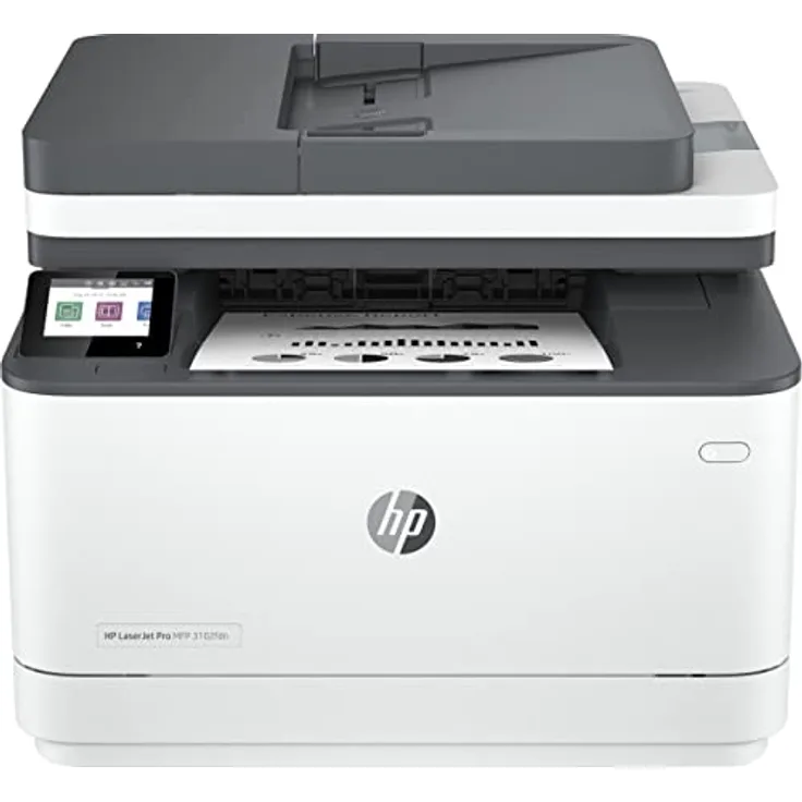 HP LaserJet Pro MFP 3102fdn Laserdrucker, Automatischer Duplex, Hohe Druckgeschwindigkeiten, Ethernet, USB Hi-Speed, HP Smart App, HP Instant Ink, Multifunktionsdrucker