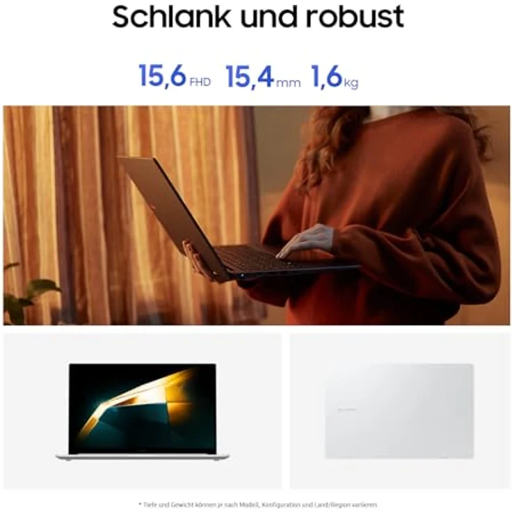SAMSUNG Galaxy Book4, Notebook, mit 15,6 Zoll Display, IntelÂ® Coreâ„¢ 3,100U Prozessor, 8 GB RAM, 256 SSD, Onboard Graphics, Silver, Windows 11 Pro (64 Bit) – Bild 4