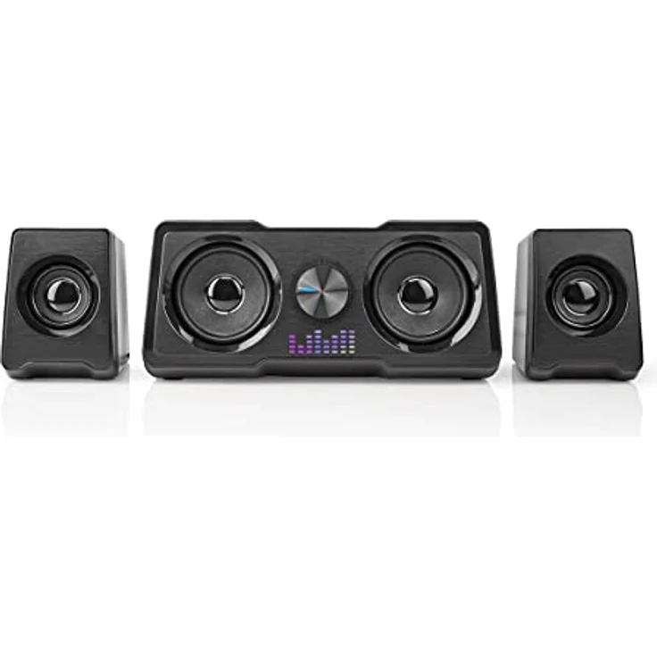 NEDIS Gaming-Lautsprecher | Lautsprecherkanäle: 2.2 | Stromversorgung über USB | 3.5 mm Stecker | 48 W | LED | Lautstärke-Regler, Black – Bild 2