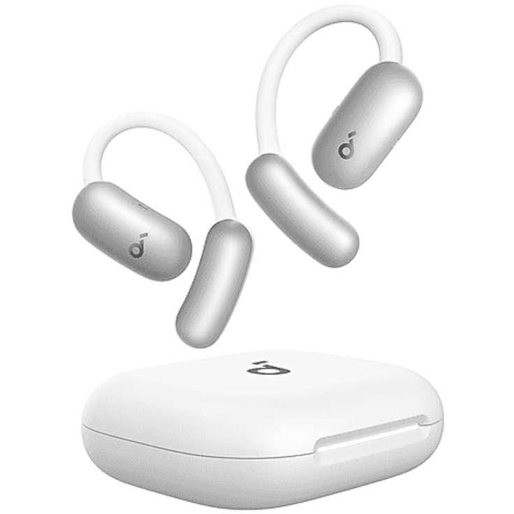 SOUNDCORE BY ANKER AeroFit 2, Open-ear Kopfhörer mit AI Assistant, 35 Stunden Akkulaufzeit, IP55, Weiß