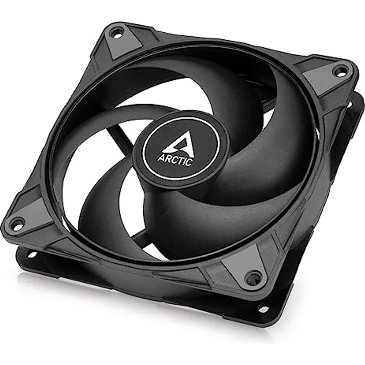 ARCTIC P12 Max - High-Performance 120 mm Gehäuselüfter, PWM-gesteuerte 200-3300 U/min., Optimiert für statischen Druck, 0dB-Mode, Doppelkugellager - Schwarz