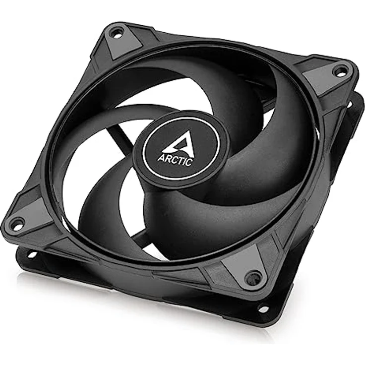 ARCTIC P12 Max - High-Performance 120 mm Gehäuselüfter, PWM-gesteuerte 200-3300 U/min., Optimiert für statischen Druck, 0dB-Mode, Doppelkugellager - Schwarz – Bild 1