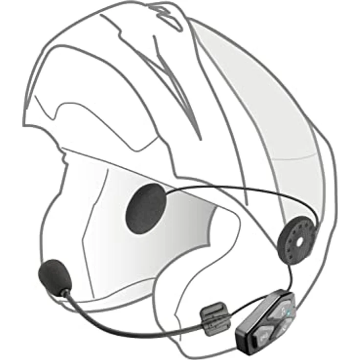 Interphone | COM3 | Single | Bluetooth 5.1 Motorrad-Gegensprechanlage für Motorradhelme, 32-mm-Kopfhörer, Motorradnutzung, Entfernung 500 m, Autonomie 10 Stunden, Musik, GPS, wasserdicht IP67 – Bild 3