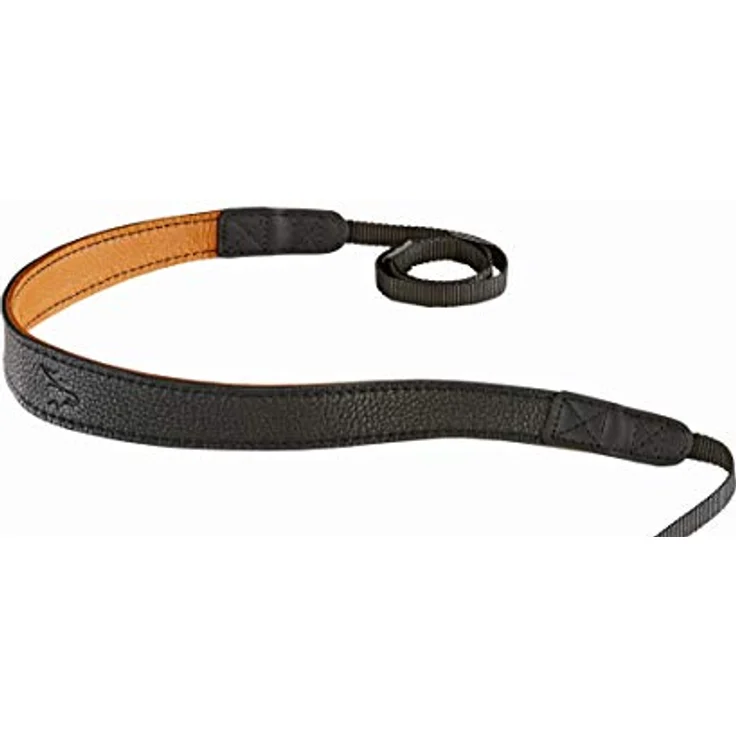EDDYCAM 3502 Schwarz-Natur 35 mm Kameragurt, Lederkameragurt, Elchlederkameragurt, – Bild 2