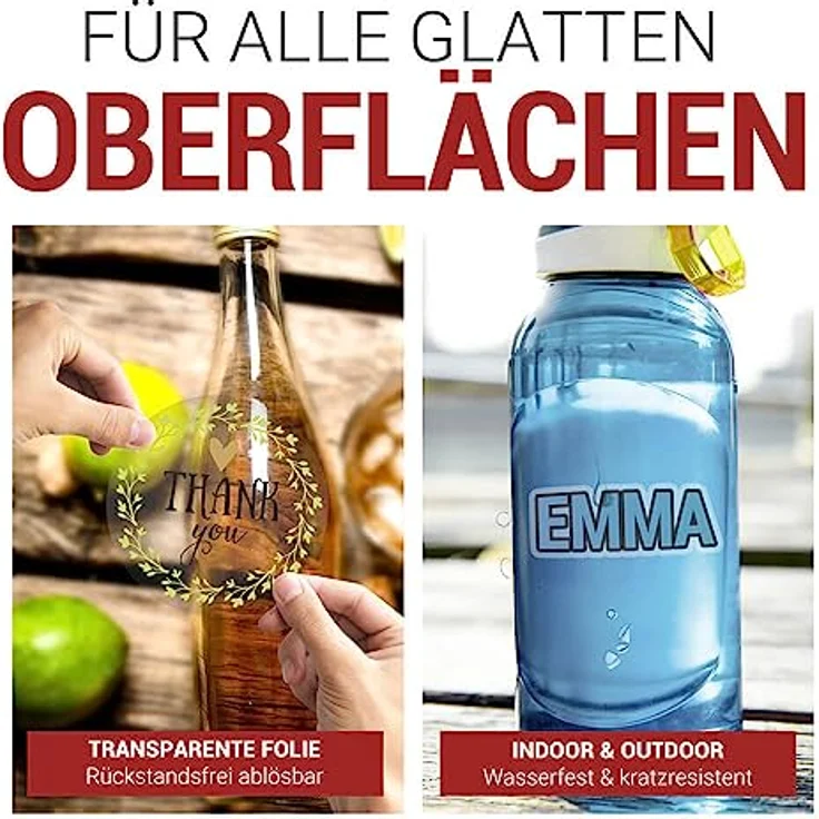 SKULLPAPER® Klebefolie Vinylfolie zum aufkleben und selbst gestalten - für Inkjet Tintenstrahldrucker (Transparent) – Bild 3