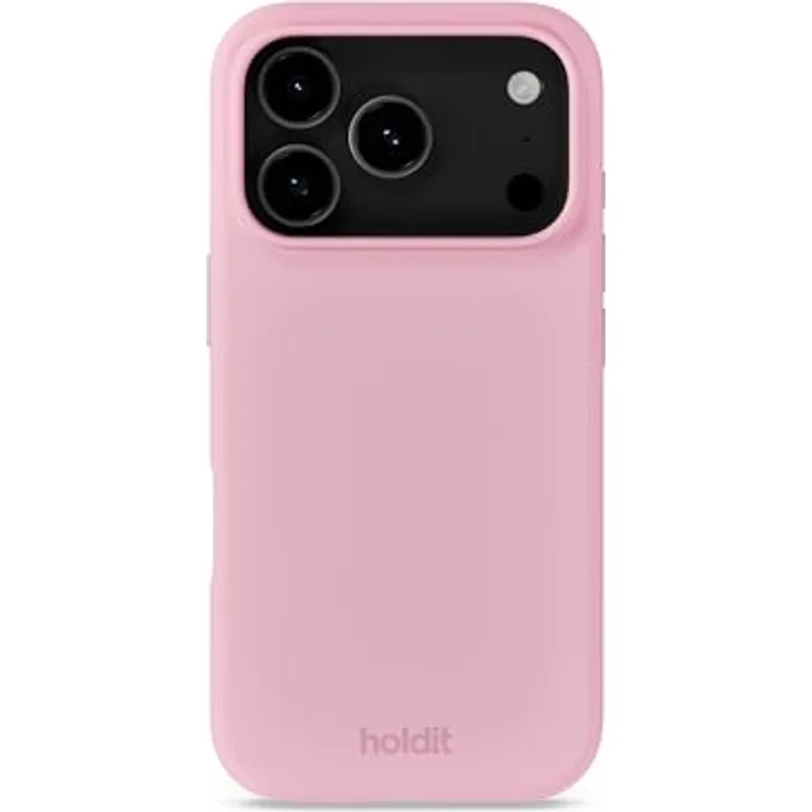 Holdit Silicone Case iPhone 17 Pro, hochwertige Silikonhülle mit schlankem Design, Pink