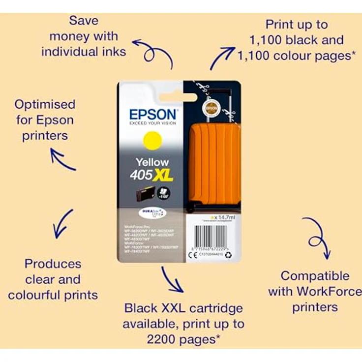 EPSON T05H440 Tintenpatrone 405XL gelb – Bild 2