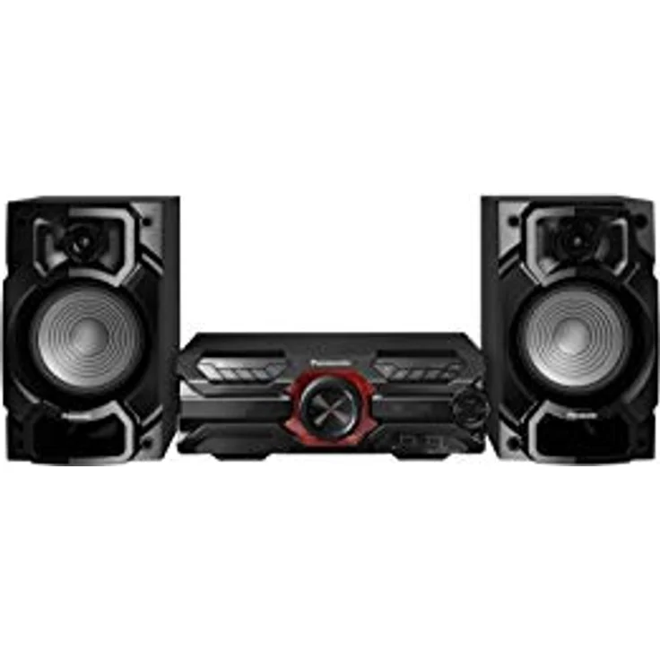 Panasonic SC-AKX320 High Power Heimkinoanlage (450W, 16cm Woofer, 6cm Tweeter, Bluetooth, USB Dual, CD, AUX, DJ Jukebox, DJ-Funktion, Hi-Fi, Sound Nickel) schwarz – Bild 3