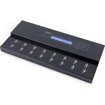 StarTech.com 1:15 USB Stick Klonstation und Löscher, Kopierer für mehrere USB Laufwerke, System and File und Sector-by-Sector Kopieren, 1,5 GB/min, Single und 3-Pass Löschen, LCD Display (USBDUPE115)