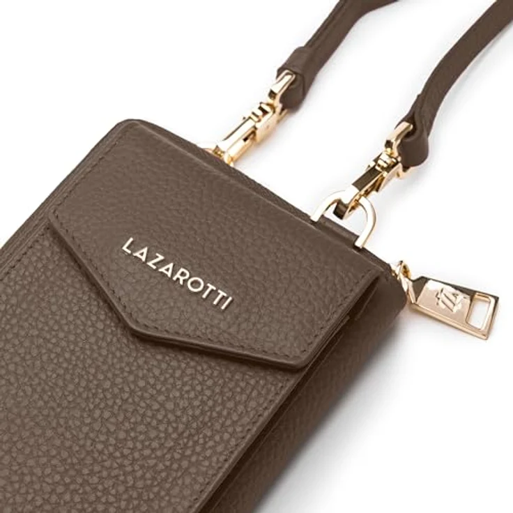 Lazarotti Bologna Leather Handytasche, 100% Leder, 11 cm x 3.5 cm x 19 cm, braun – Bild 3