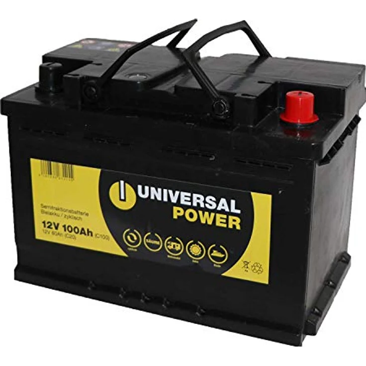 Universal Power 12-100 12V 100Ah (C100) Weidezaunbatterie, Universelle Leistung, weiß – Bild 1