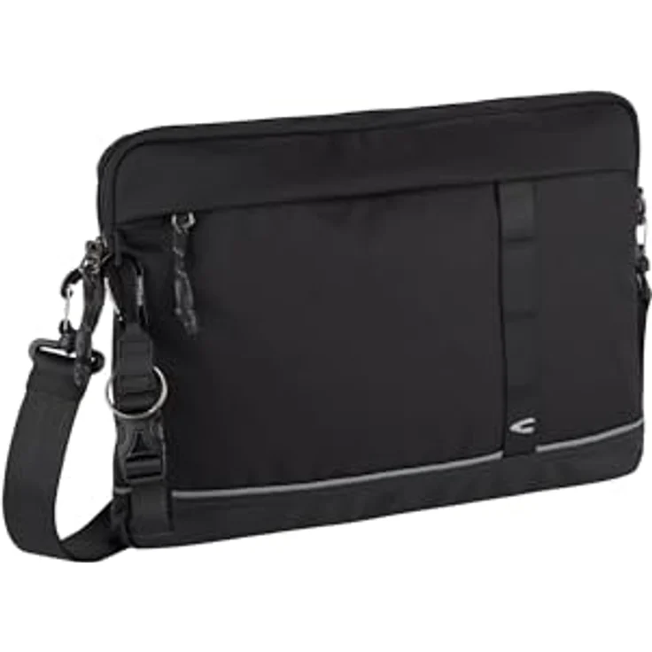 Camel Active Connect Laptop Sleeve, Notebooktasche für Laptops bis 34 cm, Schwarz, mit Schulterriemen und Trolleyhalterung – Bild 1