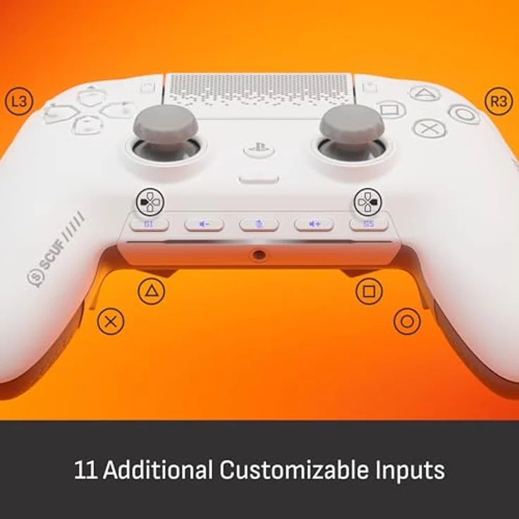 SCUF Omega Kabelloser Performance Gaming Controller Weiß für PlayStation 5, PC – Bild 2