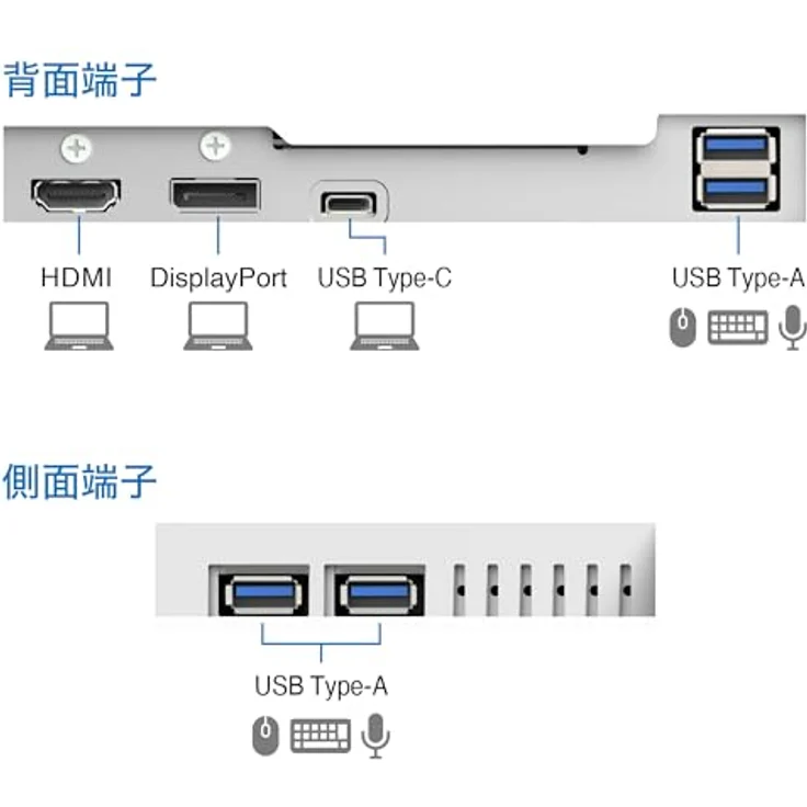 EIZO FlexScan EV2740S 27" 4K IPS Monitor mit 60Hz, 350cd/m² Helligkeit und integrierten Lautsprechern – Bild 6