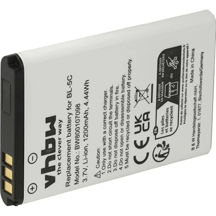 vhbw 10x Akku Ersatz für RTX 10000058, Lithium-Ionen Hochleistungsakku mit 1200 mAh und 3,7 Volt – Bild 3