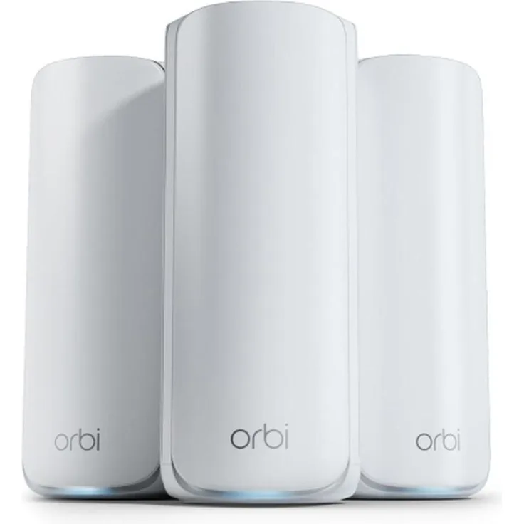 Netgear Orbi 770 Serie 3er-Set, WiFi 7 Router mit Tri-Band-Technologie und 2,5 Gbit/s Ethernet-Anschluss, Weiss