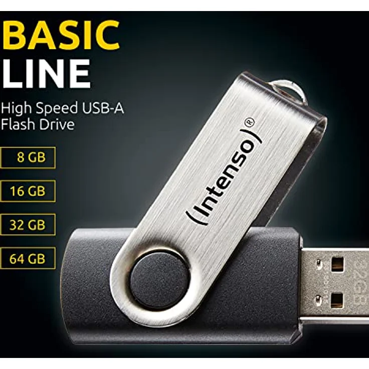 Intenso Basic Line 32 GB USB-Stick USB 2.0 silber-schwarz – Bild 4