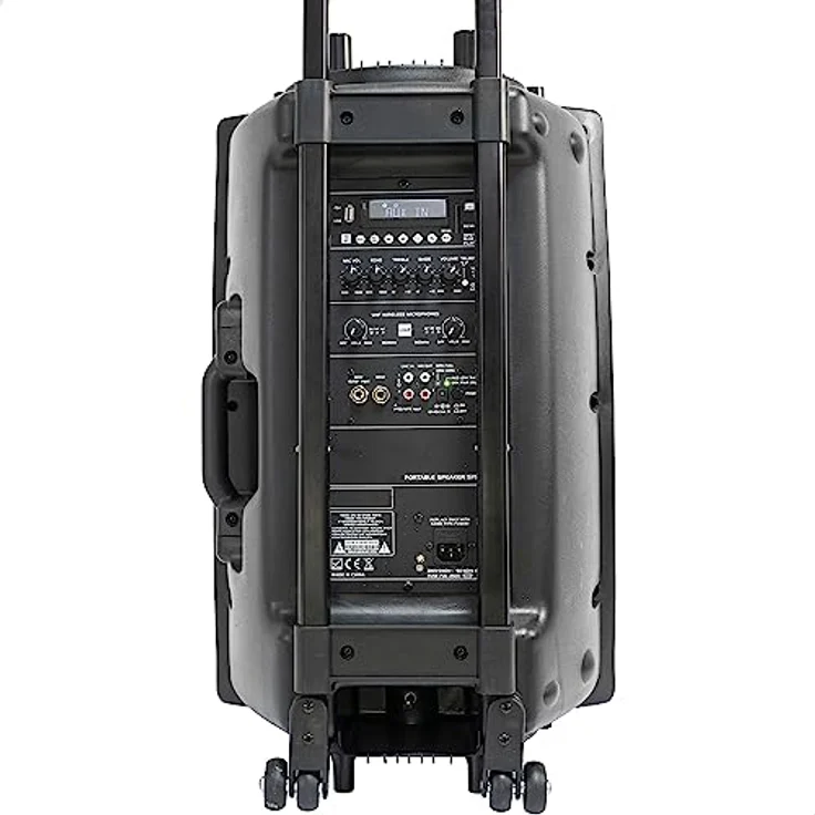 Ibiza Light & Sound PORT15UHF-BT Mobile Sound 15 Zoll, 800 W Beschallungsanlage-DJ Box mit Bluetooth, USB, Akku, 2x UHF Mikro und Radio – Bild 3