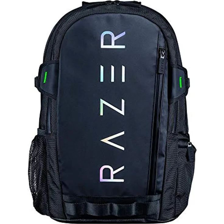 Razer Rogue V3 Backpack (15.6") - Kompakter Reise Rucksack (Fach für Laptop bis 15 Zoll, Abriebfest, Außenhülle aus Polyester) Schwarz/Chroma