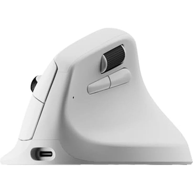 Keychron M5 Wireless Ergonomic Maus, Ergonomisches Design mit 6400 dpi, Weiß – Bild 3