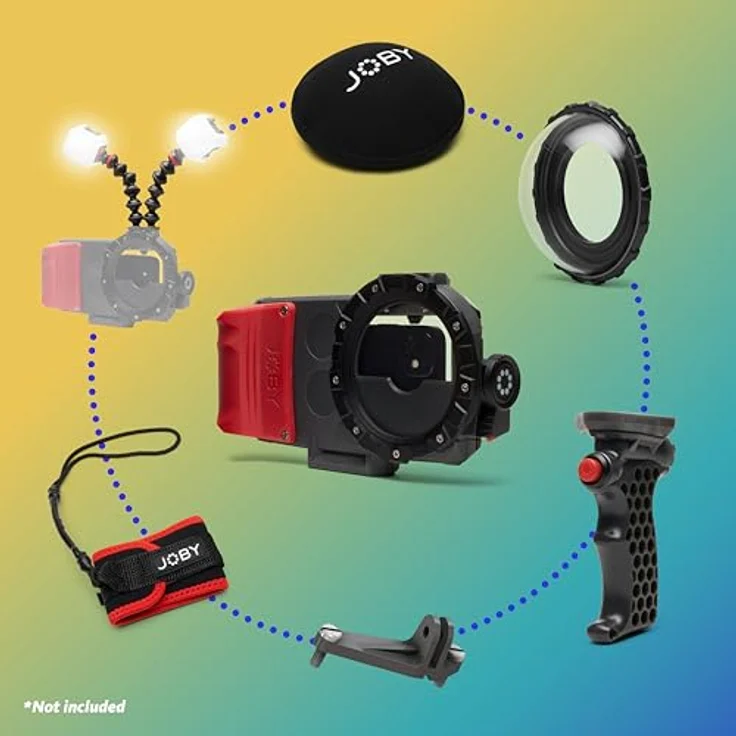 JOBY SeaPal, Wasserdichtes Smartphone Case bis zu 10 m, für Unterwasser Action Content Creation Videografie Fotografie Surfen Schnorcheln Angeln Reisen, Kompatibel mit iPhone,Samsung Serie S24/23/22 – Bild 5