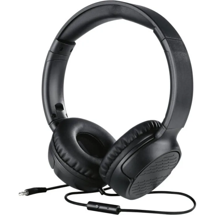 Silvercrest SKOG 40 A1, On-Ear Kopfhörer mit hervorragender Klangqualität, einseitigem Kabel, Mikrofon und anpassbaren Ohrmuscheln, schwarz