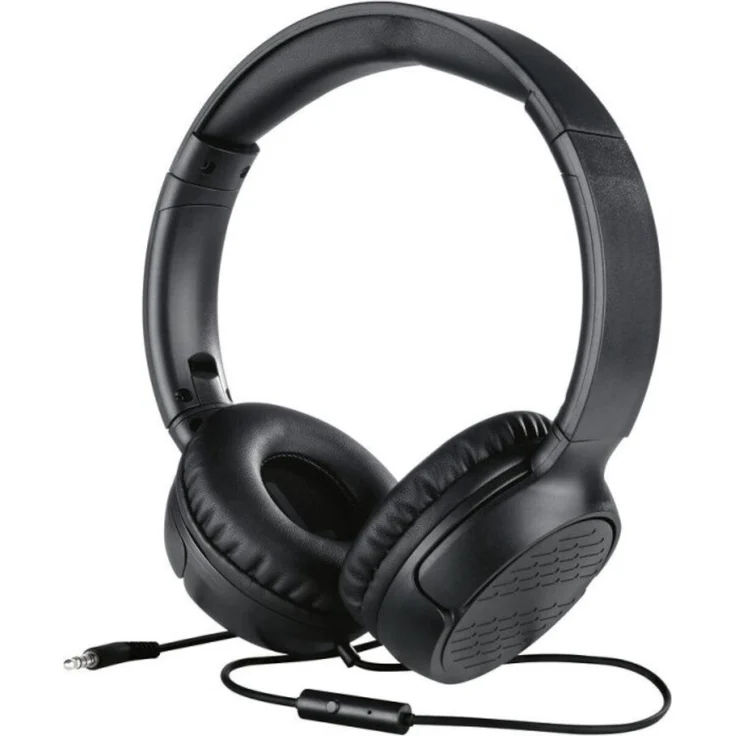 Silvercrest SKOG 40 A1, On-Ear Kopfhörer mit hervorragender Klangqualität, einseitigem Kabel, Mikrofon und anpassbaren Ohrmuscheln, schwarz