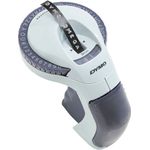 DYMO Beschriftungsgerät Omega, Prägegerät mit Drehregler, ergonomischem Soft-Touch-Griff und Standfunktion, schwarz
